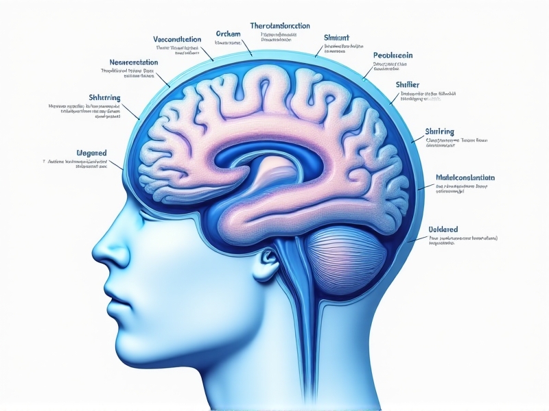 A scientific diagram illustrating the brain's response to cold temperatures, featuring a cross-section of the human head with highlighted neural pathways. The image uses a cool color palette of blues and purples, with detailed annotations explaining the physiological mechanisms involved. The diagram is set against a clean, white background, emphasizing its educational purpose.