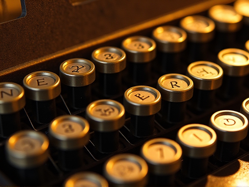 A close-up view of the internal mechanics of a vintage typewriter, showing the intricate arrangement of levers, springs, and typebars, with a focus on the craftsmanship and precision of the design.